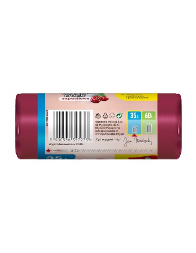 Wytrzymałe worki na śmieci Jan Niezbędny 35L 15 szt. 3x + Zapachowe worki na śmieci Jan Niezbędny 35L 26 szt. 2x 5905718981526 10