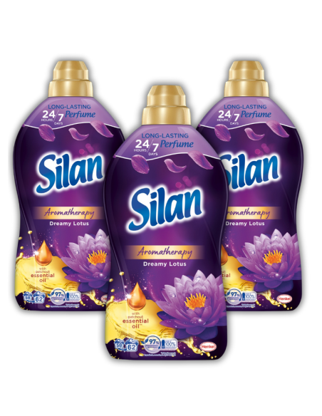 3x Zmiękczający płyn do płukania Silan Aromatherapy Dreamy Lotus 3x1364 ml 186 prań 9000101582604