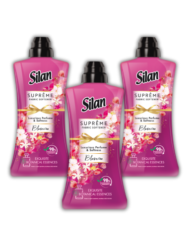 Zmiękczające płyny do płukania tkanin Silan Supreme Blossom 3x1012 ml 138 prań - Płyny do płukania