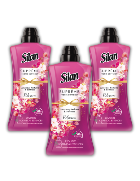 Zmiękczające płyny do płukania tkanin Silan Supreme Blossom 3x1012 ml 138 prań 9000101579758