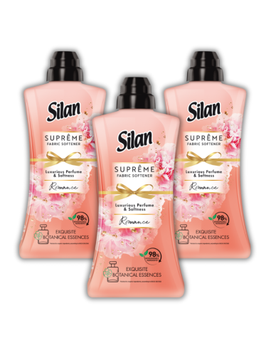 3x Kremowy koncentrat do tkanin Silan Supreme Romance 3x1012 ml 138 prań - Płyny do płukania