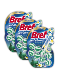 Czyszczące zawieszki do toalety Bref Wellness Serenity 6x50g 9000101587968