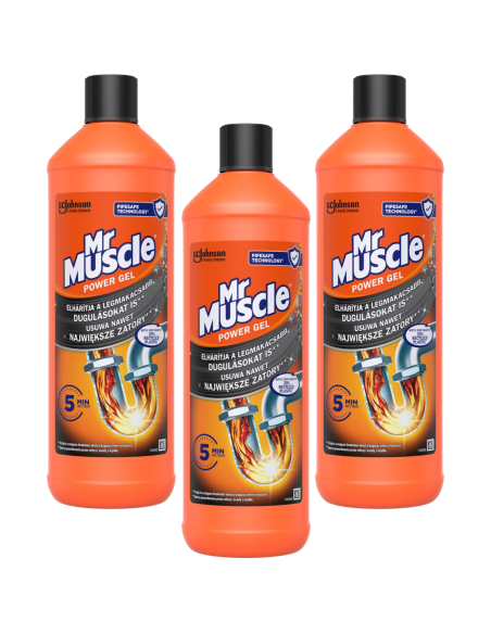 3 x Skuteczny Power Gel do udrażniania rur Mr Muscle 1000ml 4000290968338