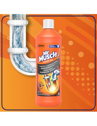 3 x Skuteczny Power Gel do udrażniania rur Mr Muscle 1000ml 4000290968338 5