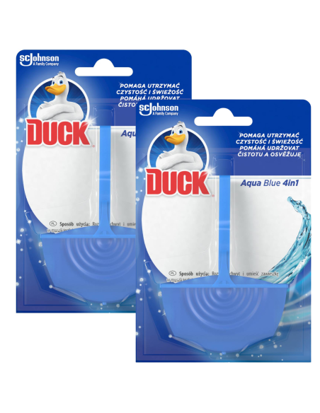 2x Barwiąca wodę zawieszka do WC Duck Aqua Blue 2x36 g 5000204669053