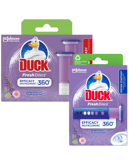 Zapachowe krążki żelowe do WC Duck Fresh Discs Zestaw startowy + Zapas 5000204996319