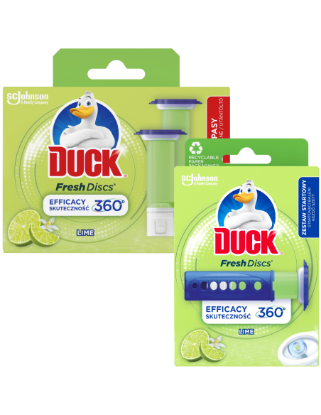 Odświeżające krążki żelowe do WC Duck Fresh Discs Zestaw startowy + Zapas - Zawieszki i krążki do WC Odświeżające krążki żelowe do WC Duck Fresh Discs Zestaw startowy + Zapas 5000204608618