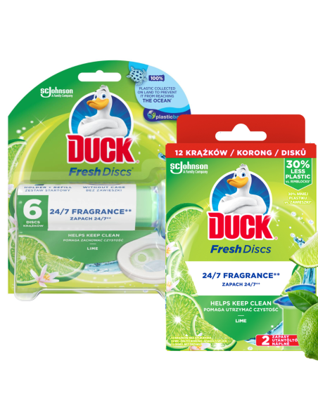Odświeżające krążki żelowe do WC Duck Fresh Discs Zestaw startowy + Zapas - Zawieszki i krążki do WC Odświeżające krążki żelowe do WC Duck Fresh Discs Zestaw startowy + Zapas 5000204608618 8