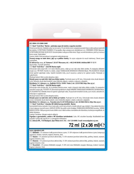 Morskie krążki żelowe do WC Duck Fresh Discs Zestaw startowy + Zapas 5000204608588 7