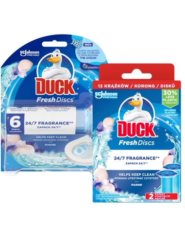 Morskie krążki żelowe do WC Duck Fresh Discs Zestaw startowy + Zapas 5000204608588 8