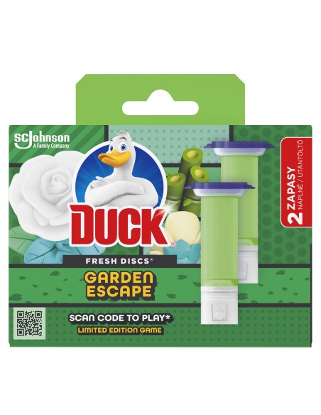Odświeżające żelowe krążki do toalet Duck Fresh Discs Garden Escape Zestaw startowy + Zapas - Zawieszki i krążki do WC Odświeżające żelowe krążki do toalet Duck Fresh Discs Garden Escape Zestaw startowy + Zapas 5000204345087 4