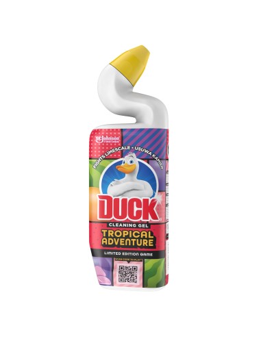 Duży zestaw do czyszczenia toalet Duck Tropical Adventure Krążki żelowe zestaw startowy + zapas + żel 750 ml 5000204345117 5