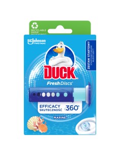 Praktyczny zestaw do czyszczenia toalety Duck o zapachu morskim - Krążki żelowe + Zapas + Żel czyszczący 5000204338959 2