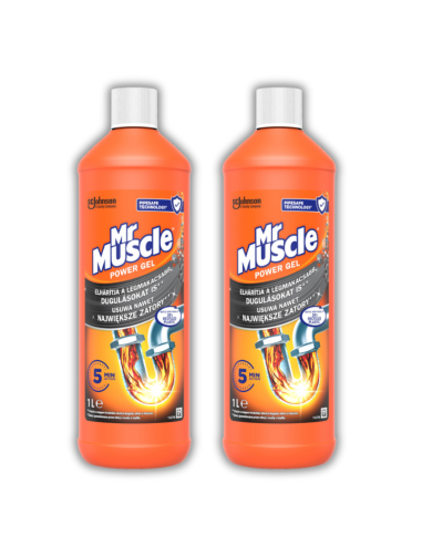 Udrażniający żel do rur Mr Muscle® Power Gel 2 x 1000 ml - Środki czystości do kuchni i łazienki