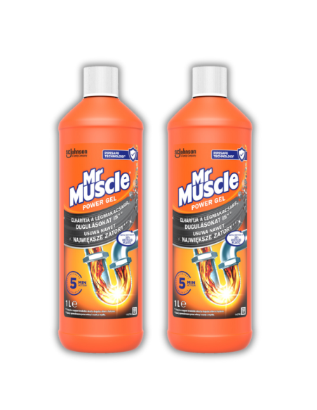 Udrażniający żel do rur Mr Muscle® Power Gel 2 x 1000 ml 4000290968338