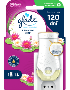 Funkcjonalny elektryczny odświeżacz powietrza Glade® Electric scented oil - Relaxing Zen™ + zapas 5000204117738 2