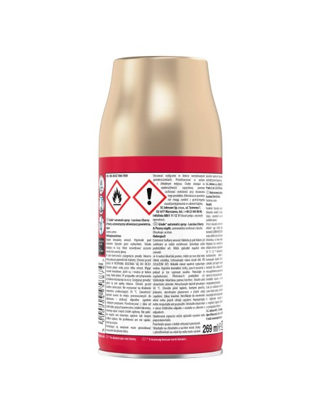 Wkłady do automatycznego odświeżacza powietrza GLADE Automatic Spray o zapachu Luscious Cherry & Peony 3 x 269 ml 5000204958874 3