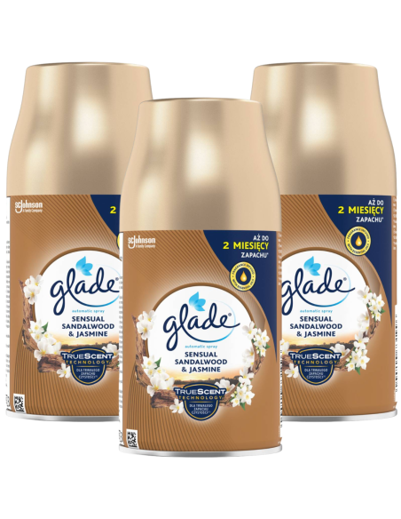 Aromatyczny zapas Glade® automatic spray - Sensual Sandalwood & Jasmine 3 x 269 ml 5000204731996