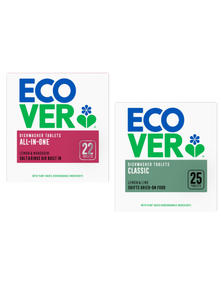 Wydajny zestaw tabletek do zmywarki ECOVER cytryna i mandarynka 22 szt. + cytryna i limonka 25 szt. 5000204254853