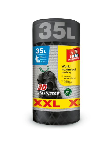 Mocne worki na śmieci Jan Niezbędny 35 L 2 x 50 szt. 5900536307145 3
