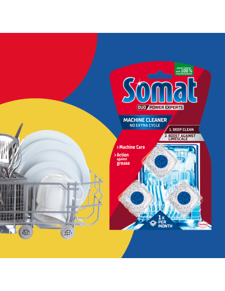 Duży zestaw tabletek do czyszczenia zmywarki SOMAT Machine Cleaner 9 x 20g 9000100999786 2
