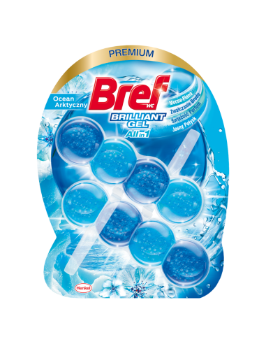 Oceaniczna zawieszka do WC BREF Brilliant Gel Ocean Arktyczny 6 x 42 g 9000101509397 2