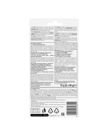 Barwiący wodę zestaw zawieszek do toalet Duck Aqua Blue 4w1 4x38g 5000204323832 6