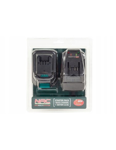 Wydajny zestaw akumulator i szybka ładowarka 2.0 Ah NAC B-20-BC-LI-20V 5902490742345