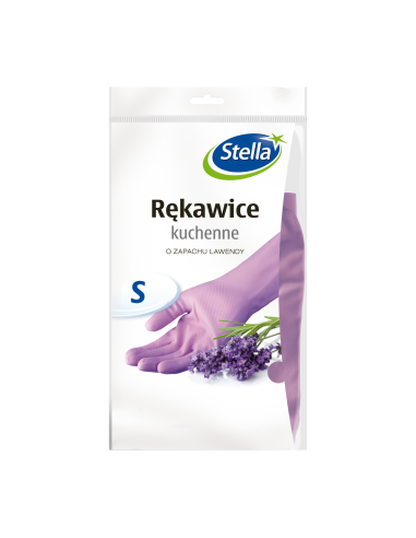 Wielorazowe rękawice kuchenne Stella lawendowe, rozmiar S 5903936000258