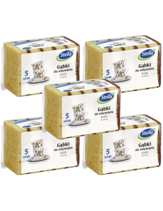 Wytrzymałe gąbki do mycia naczyń Stella 5 x 5szt. 5903936024414