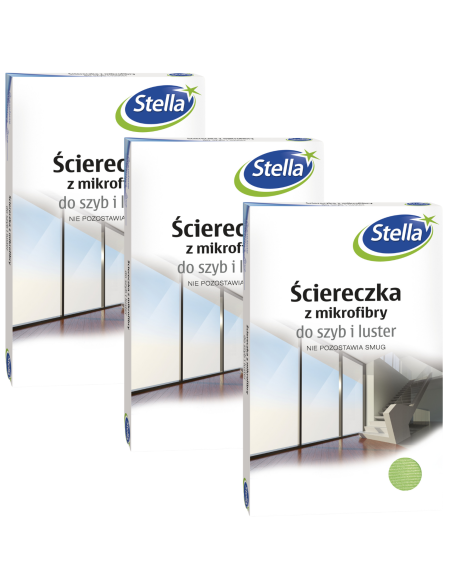 Skuteczna ściereczka z mikrofibry do czyszczenia szyb i luster Stella 30 cm x 40 cm, 3 szt. 5903936005710