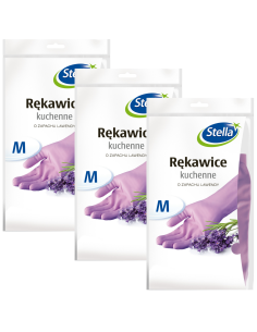 Wielorazowe rękawice kuchenne o zapachu lawendowym Stella rozmiar M, 3 pary 5903936000340