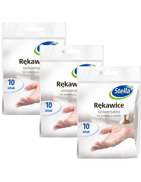 Bezzapachowe rękawice winylowe uniwersalne Stella 3 x 10 szt. 5903936002375