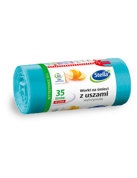 Zawiązywane worki na śmieci Stella 35L 30 szt. 3 rolki - Worki na śmieci Zawiązywane worki na śmieci Stella 35L 30 szt. 3 rolki 5903936009718 2