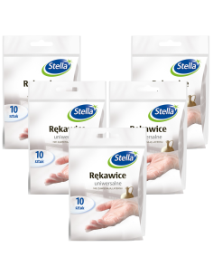 Przezroczyste rękawice winylowe Stella 10 szt. 5 opakowań 5903936002375