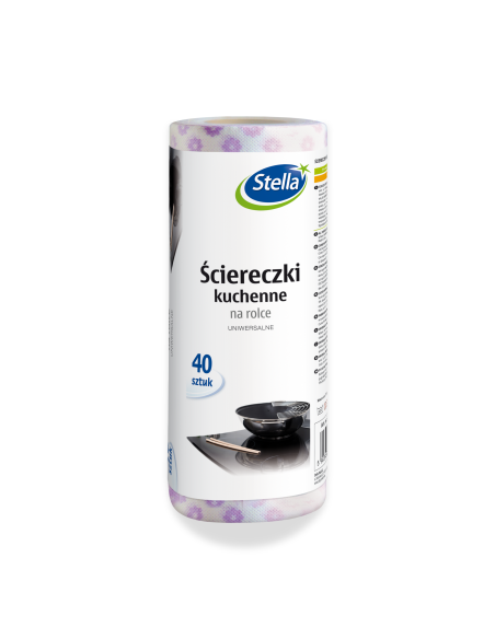 Wszechstronne ściereczki kuchenne na rolce Stella 40 szt. 5 rolek - Ścierki i ściereczki Wszechstronne ściereczki kuchenne na rolce Stella 40 szt. 5 rolek 5903936012954 2