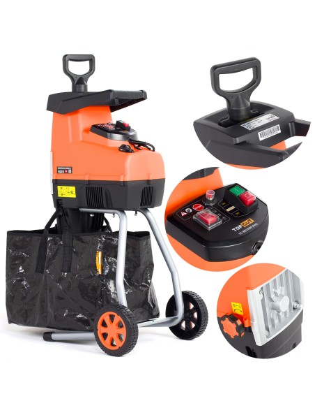 Frezowy rozdrabniacz elektryczny do gałęzi TOP CUT TC-RE2800-BAG - Rozdrabniacze i łuparki Frezowy rozdrabniacz elektryczny do gałęzi TOP CUT TC-RE2800-BAG 5905842513433