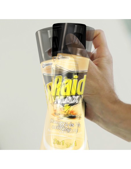 Natychmiastowy spray owadobójczy przeciw karaluchom i mrówkom Raid Max 400ml 8711800137866 2