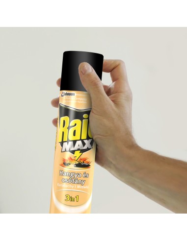 Natychmiastowy spray owadobójczy przeciw karaluchom i mrówkom Raid Max 400ml 8711800137866 4