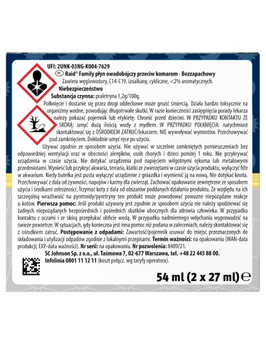 Wydajny zestaw zapasów do elektrofumigatora dla całej rodziny Raid Family 2x2 szt. 5905718981205 4