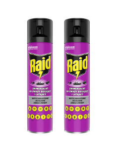 Wygodny aerozol na owady biegające i latające Raid 2x400ml 5000204203035