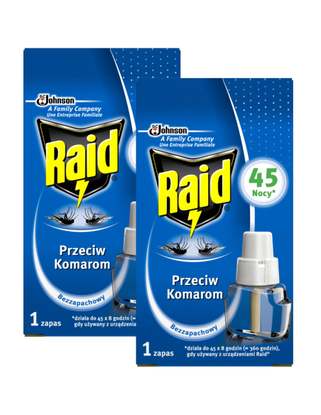 Skuteczny płyn do elektrofumigatora owadobójczego Raid 2x27 ml 5905718981243