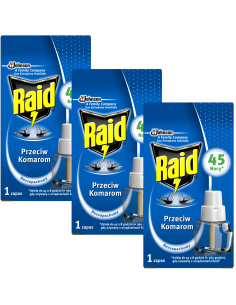 Bezzapachowy wkład do elektrofumigatora owadobójczego Raid 3x27ml 5905718981250