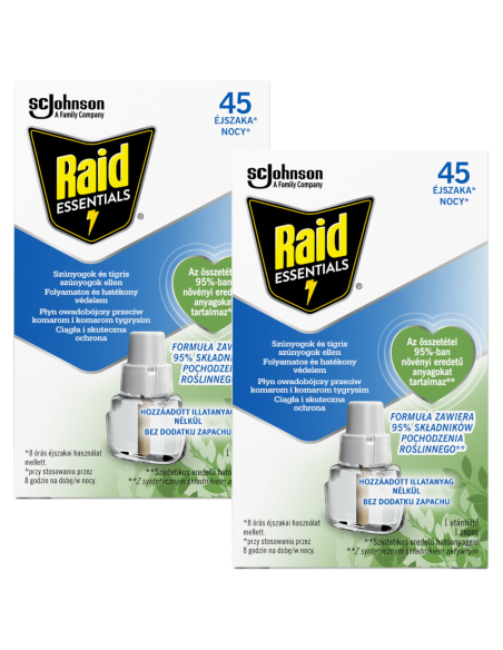 Funkcjonalny zapas płynu do elektrofumigatora Raid 2 x 45 nocy 5000204328714