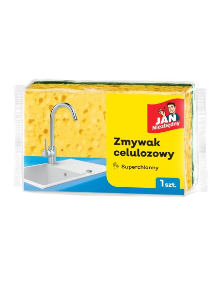 Celulozowy zmywak uniwersalny superchłonny 1szt Jan Niezbędny - Gąbki, zmywaki i druciaki Celulozowy zmywak uniwersalny superchłonny 1szt Jan Niezbędny 5900536230429