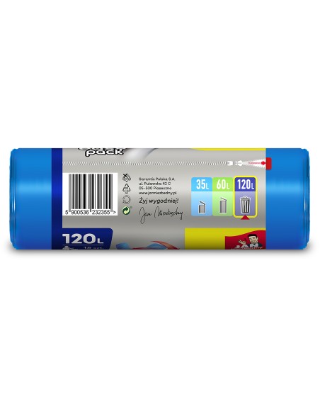 Wiązane worki na śmieci Jan Niezbędny 120L 15 szt. 5900536232355 3