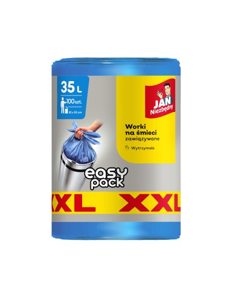 Zawiązywane worki na śmieci Jan Niezbędny 35L 2 x 100 szt. - Worki na śmieci Zawiązywane worki na śmieci Jan Niezbędny 35L 2 x 100 szt. 5900536236414 2
