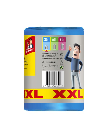 Zawiązywane worki na śmieci Jan Niezbędny 35L 2 x 100 szt. - Worki na śmieci Zawiązywane worki na śmieci Jan Niezbędny 35L 2 x 100 szt. 5900536236414 3