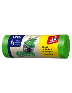 Zielone worki na śmiecie Jan Niezbędny 120L 10 szt. 5900536282473 2