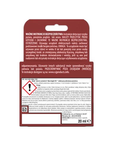 Praktyczny elektryczny odświeżacz powietrza Glade z wkładem Warm Apple Pie 20 ml 5000204362244 2